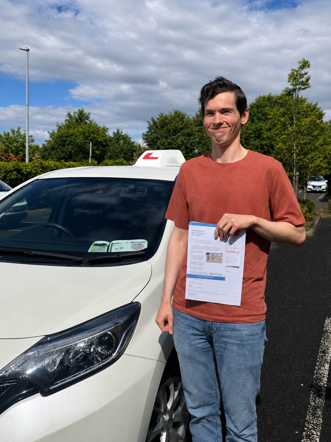Professional driving instructor teaching automatic driving lessons to a student in Tallaght.